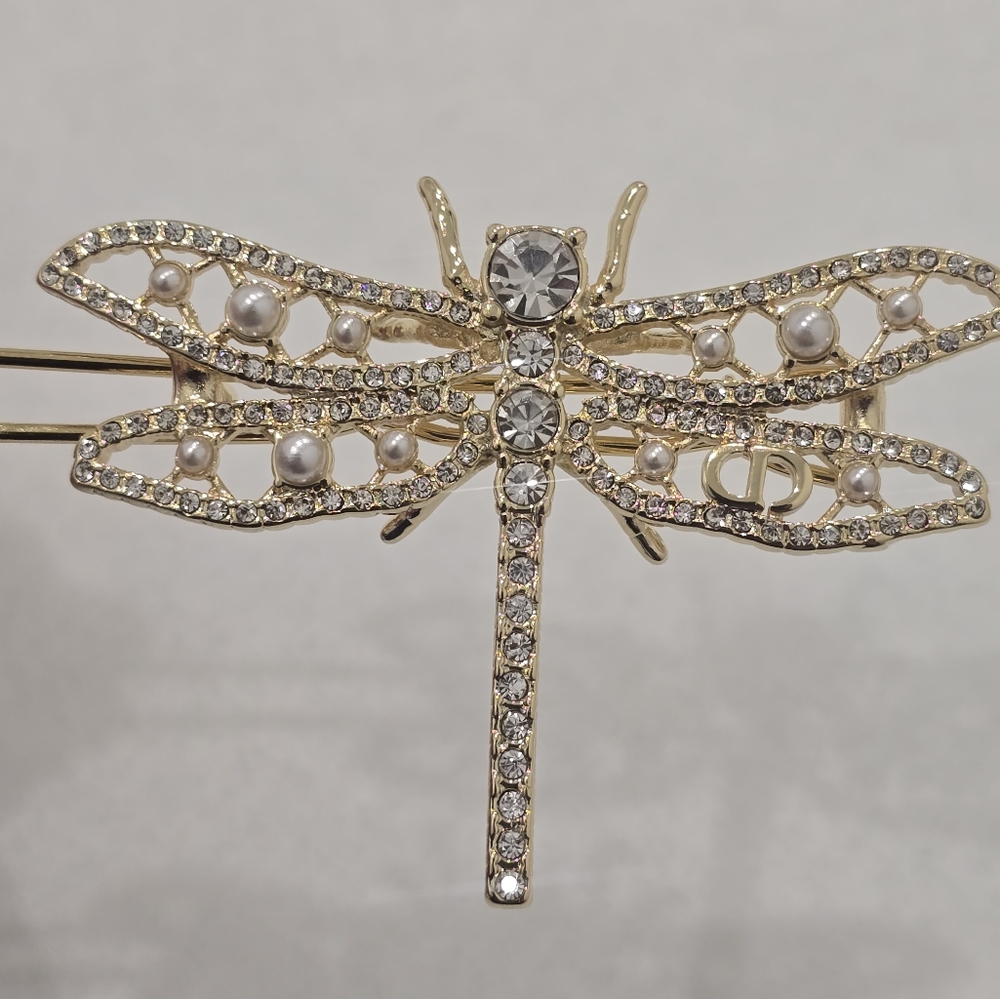 Dior Dragonfly Crystal Hair Clip - Picture 7 of 12